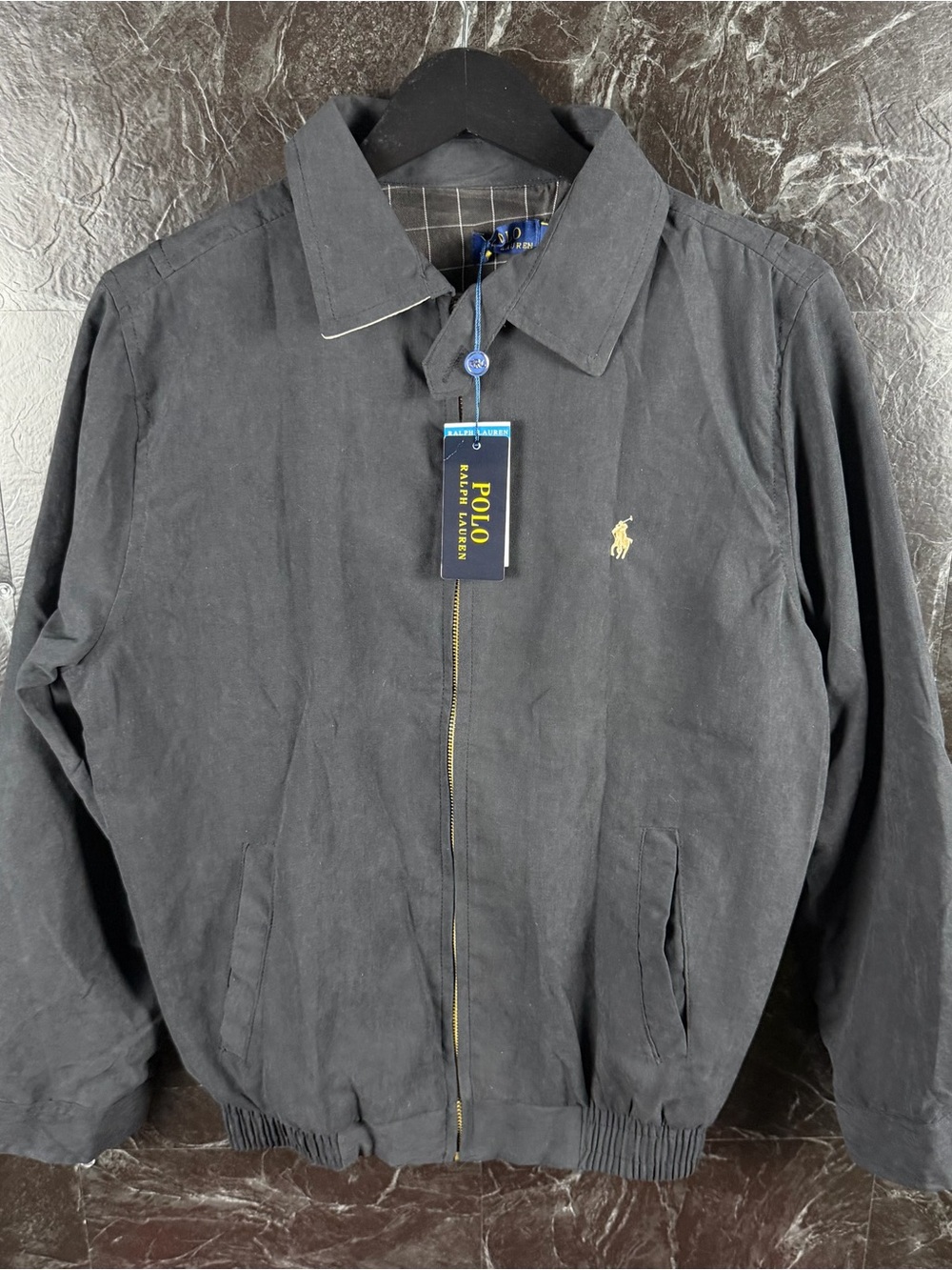 Polo Ralph Lauren Women’s Black Harrington Jacket Medium (Men’s S) -NEW